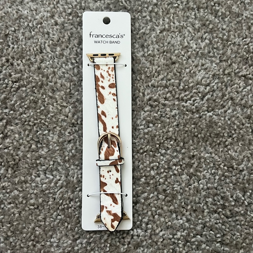 Francesca’s never worn Cow print watch band